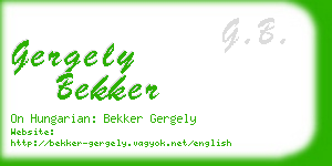 gergely bekker business card